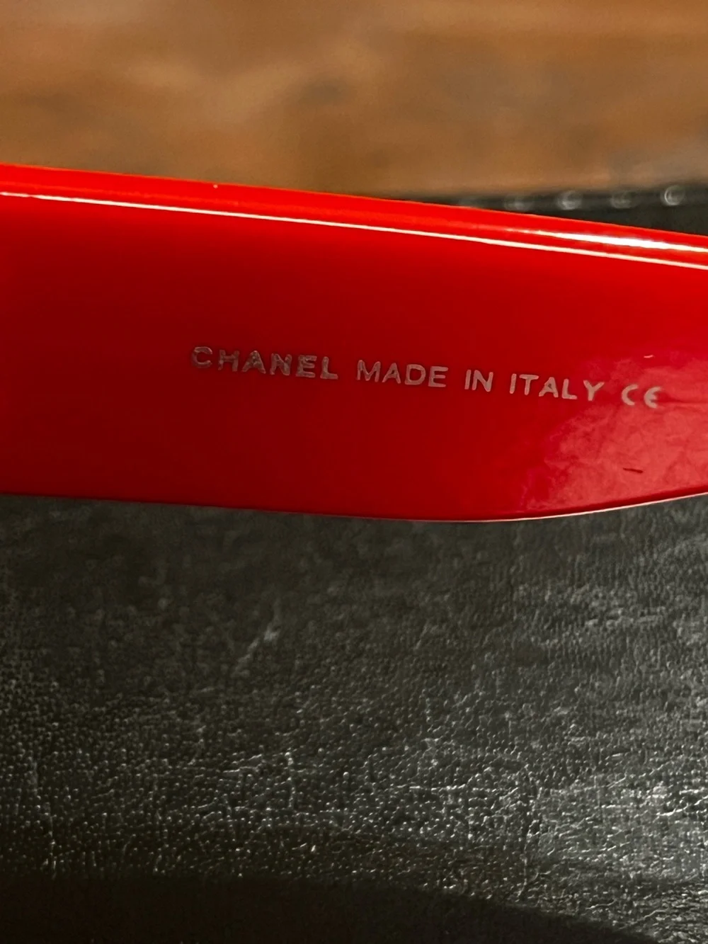 ChaneI Red Cat Eye Signature Letter Sunglasses